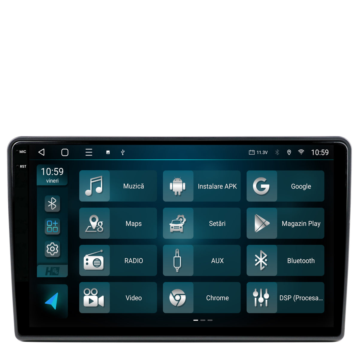 Navigatie 2K HUB64 Toyota Auris (2012-2014), 4GB RAM, Android, Octacore, Slot Sim 4G, DSP, GPS, Wi-FI, Carplay, Android Auto, USB, Bluetooth, Waze, Touchscreen, 10.36 Inch