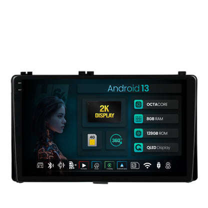 Navigatie 2K HUB64 Toyota Auris/ Corolla (2016+), 8GB RAM, Android, Octacore, Slot Sim 4G, DSP, GPS, Wi-FI, Carplay, Android Auto, USB, Bluetooth, Waze, Touchscreen, 9.5 Inch