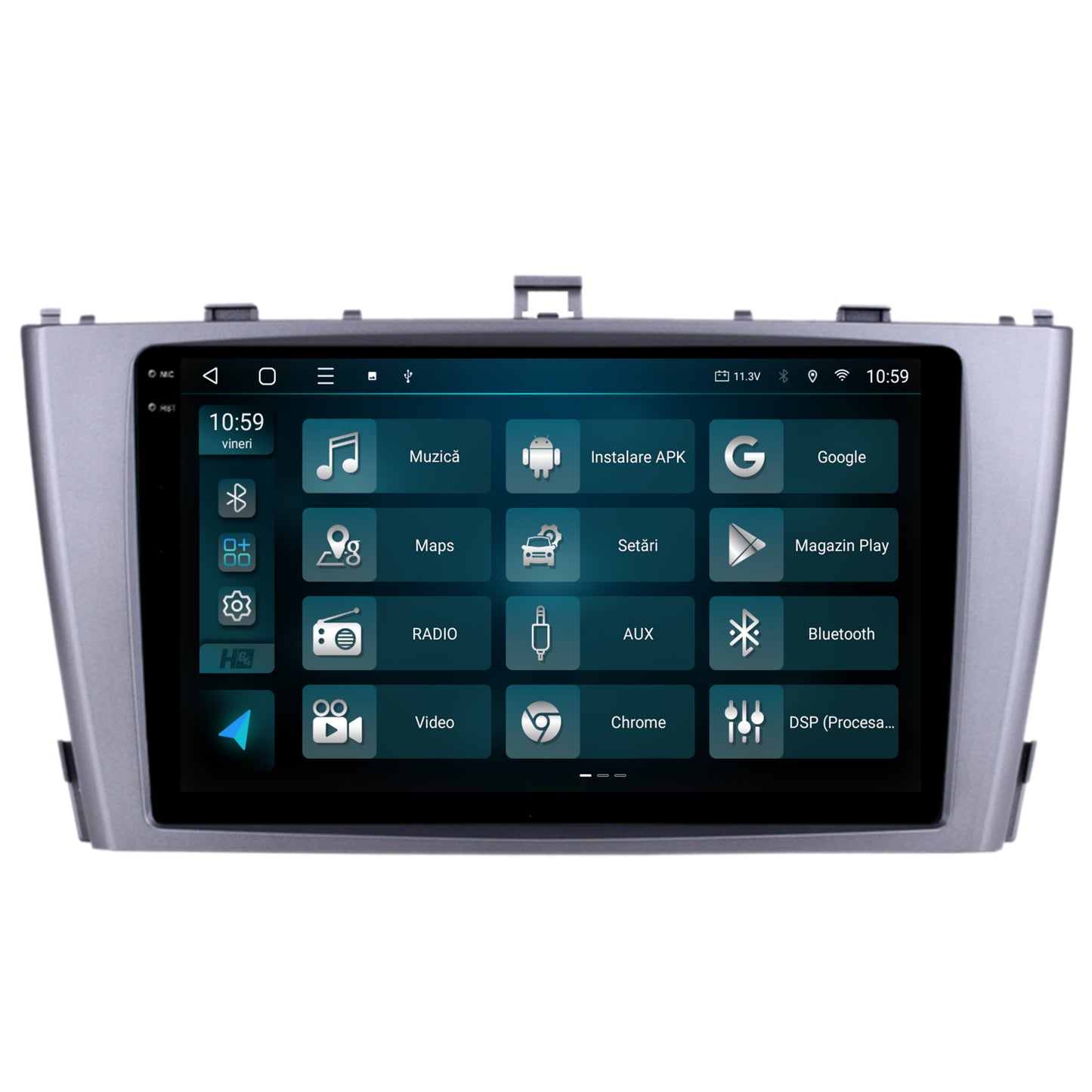 Navigatie 2K HUB64 Toyota Avensis (2008-2015), 8GB RAM, Android, Octacore, Slot Sim 4G, DSP, GPS, Wi-FI, Carplay, Android Auto, USB, Bluetooth, Waze, Touchscreen, 9.5 Inch