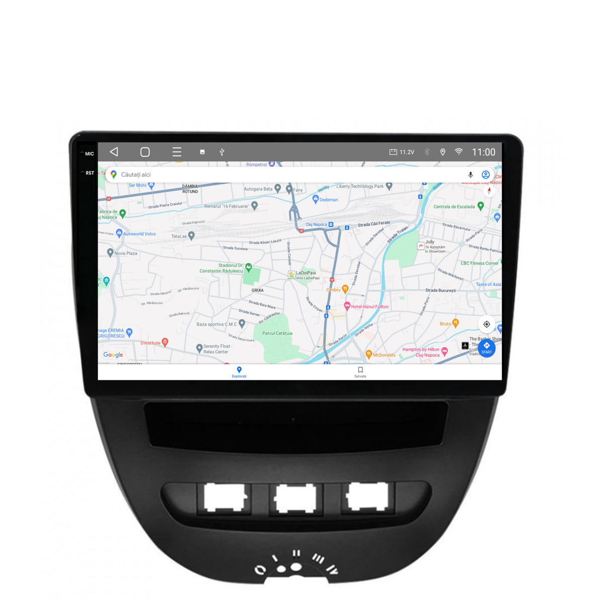 Navigatie 2K HUB64 Toyota AYGO / Citroen C1 (2005-2014), 8GB RAM, Android, Octacore, Slot Sim 4G, DSP, GPS, Wi-FI, Carplay, Android Auto, USB, Bluetooth, Waze, Touchscreen, 10.36 Inch