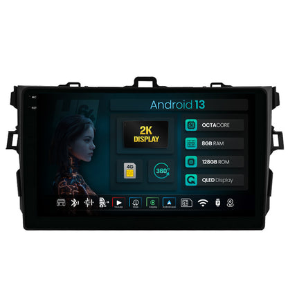 Navigatie 2K HUB64 Toyota Corolla (2007-2013), 8GB RAM, Android, Octacore, Slot Sim 4G, DSP, GPS, Wi-FI, Carplay, Android Auto, USB, Bluetooth, Waze, Touchscreen, 9.5 Inch