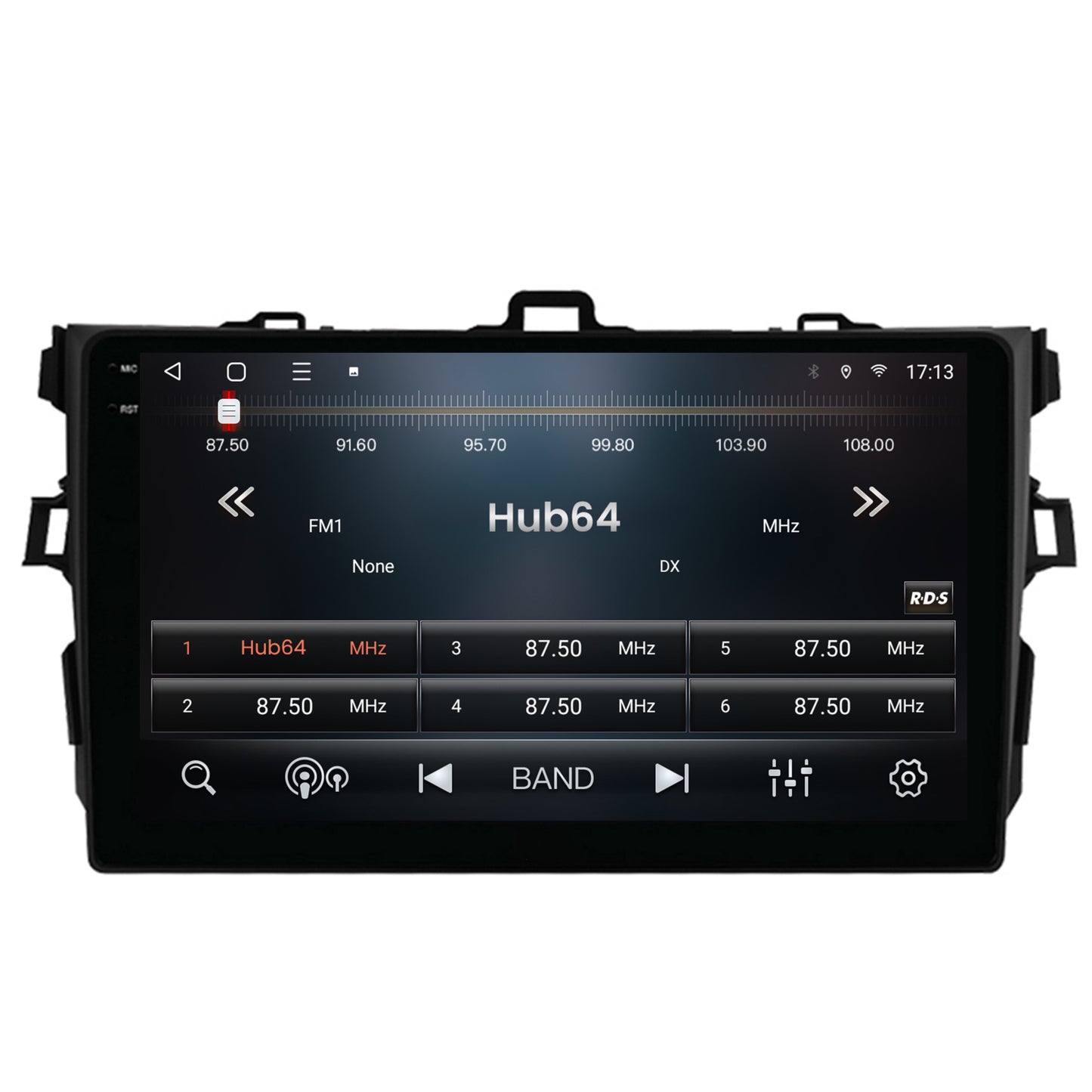 Navigatie 2K HUB64 Toyota Corolla (2007-2013), 8GB RAM, Android, Octacore, Slot Sim 4G, DSP, GPS, Wi-FI, Carplay, Android Auto, USB, Bluetooth, Waze, Touchscreen, 9.5 Inch