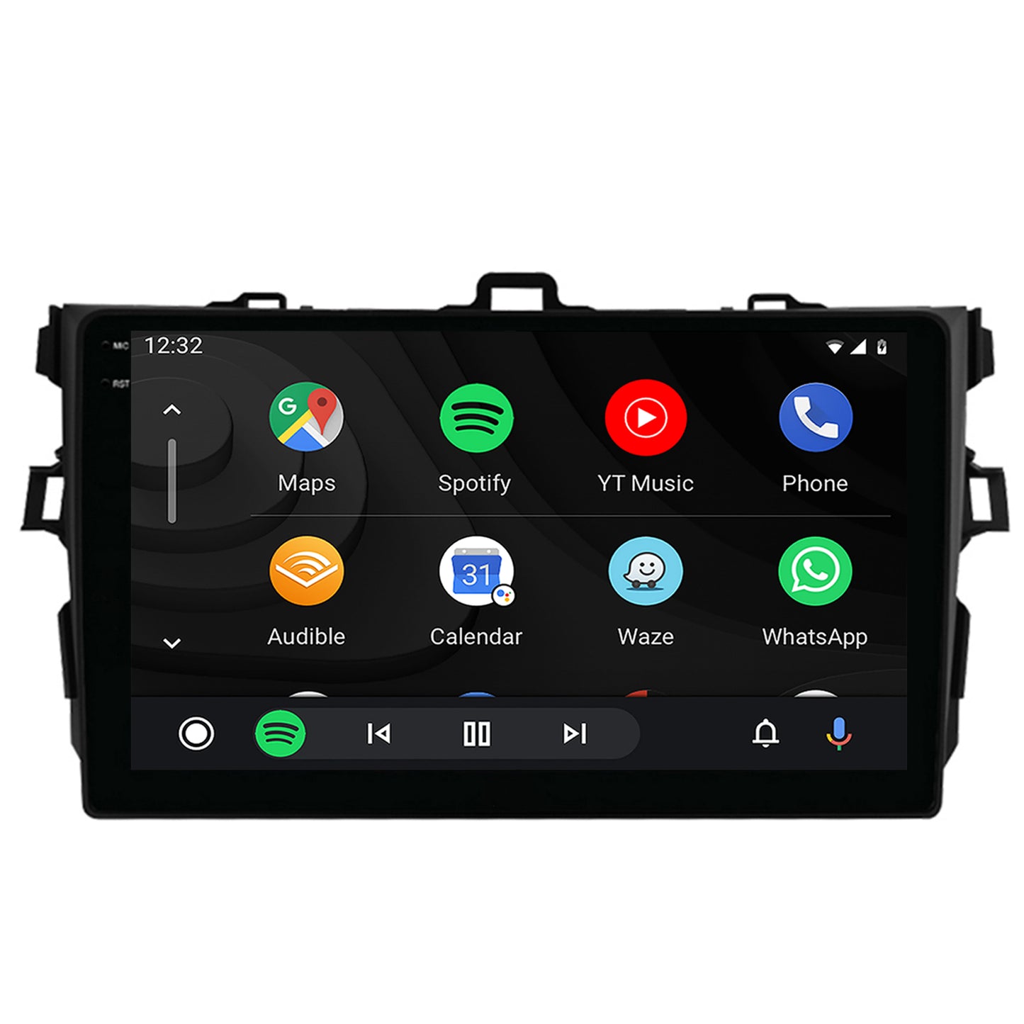 Navigatie 2K HUB64 Toyota Corolla (2007-2013), 8GB RAM, Android, Octacore, Slot Sim 4G, DSP, GPS, Wi-FI, Carplay, Android Auto, USB, Bluetooth, Waze, Touchscreen, 9.5 Inch