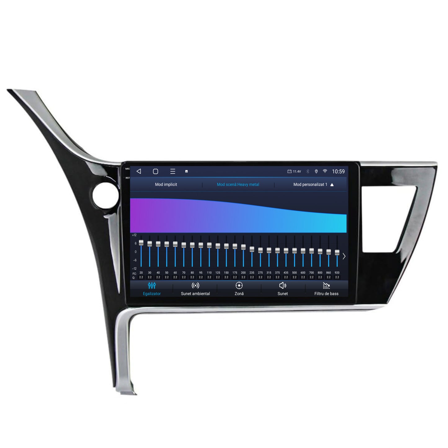 Navigatie 2K HUB64 Toyota Corolla / Auris (2017-2020), 8GB RAM, Android, Octacore, Slot Sim 4G, DSP, GPS, Wi-FI, Carplay, Android Auto, USB, Bluetooth, Waze, Touchscreen, 10.36 Inch