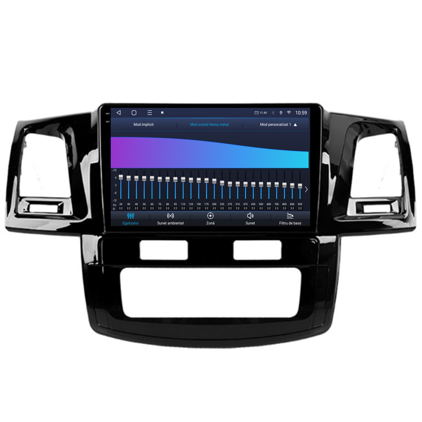 Navigatie 2K HUB64 Toyota Hilux (2008-2014), 4GB RAM, Android, Octacore, Slot Sim 4G, DSP, GPS, Wi-FI, Carplay, Android Auto, USB, Bluetooth, Waze, Touchscreen, 9.5 Inch