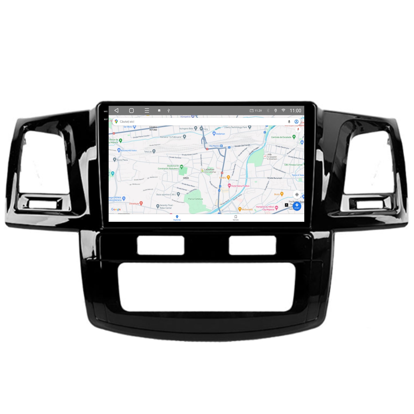 Navigatie 2K HUB64 Toyota Hilux (2008-2014), 4GB RAM, Android, Octacore, Slot Sim 4G, DSP, GPS, Wi-FI, Carplay, Android Auto, USB, Bluetooth, Waze, Touchscreen, 9.5 Inch