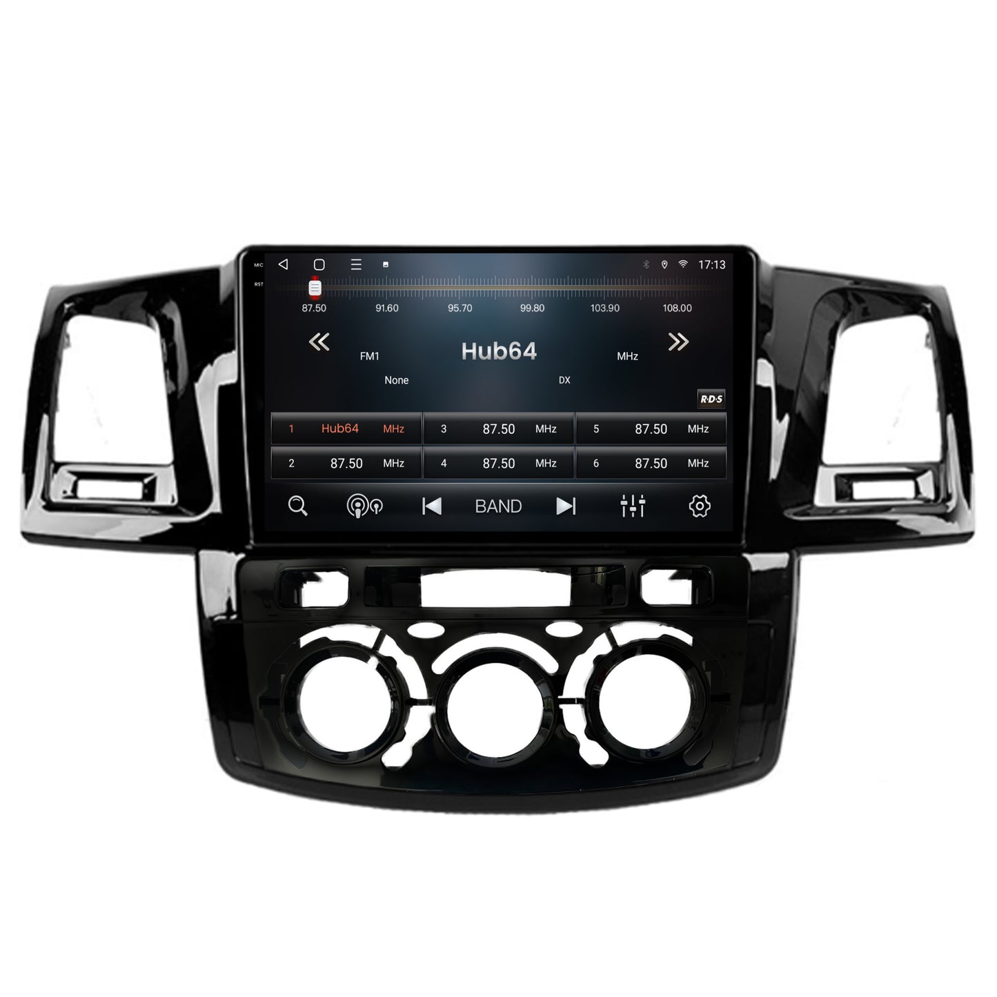 Navigatie 2K HUB64 Toyota Hilux (2008-2014) Clima Manuala, 8GB RAM, Android, Octacore, Slot Sim 4G, DSP, GPS, Wi-FI, Carplay, Android Auto, USB, Bluetooth, Waze, Touchscreen, 9.5 Inch