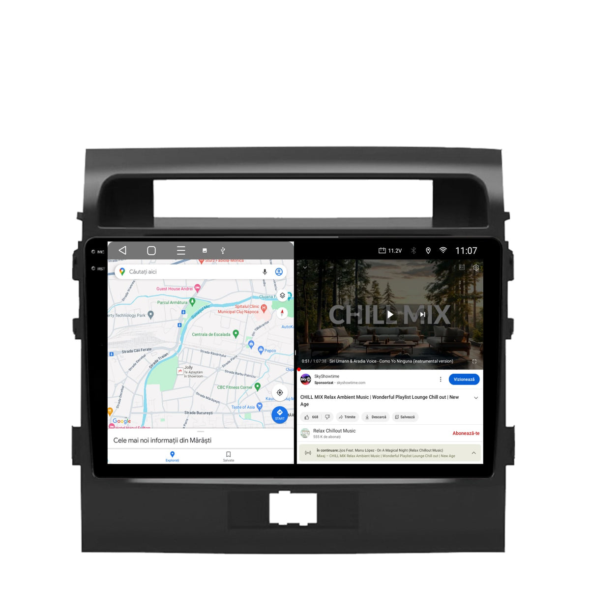 Navigatie 2K HUB64 Toyota Land Cruiser 200 (2007-2015), 8GB RAM, Android, Octacore, Slot Sim 4G, DSP, GPS, Wi-FI, Carplay, Android Auto, USB, Bluetooth, Waze, Touchscreen, 9.5 Inch