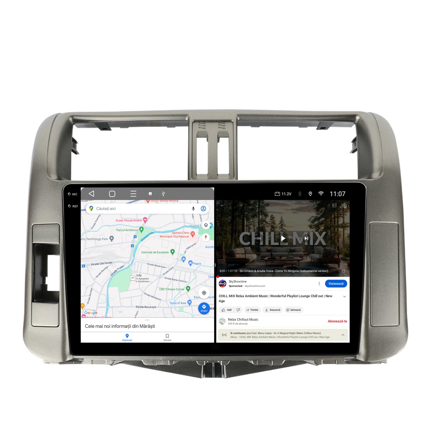 Navigatie 2K HUB64 Toyota Land Cruiser / Prado (2009-2013), 4GB RAM, Android, Octacore, Slot Sim 4G, DSP, GPS, Wi-FI, Carplay, Android Auto, USB, Bluetooth, Waze, Touchscreen, 9.5 Inch