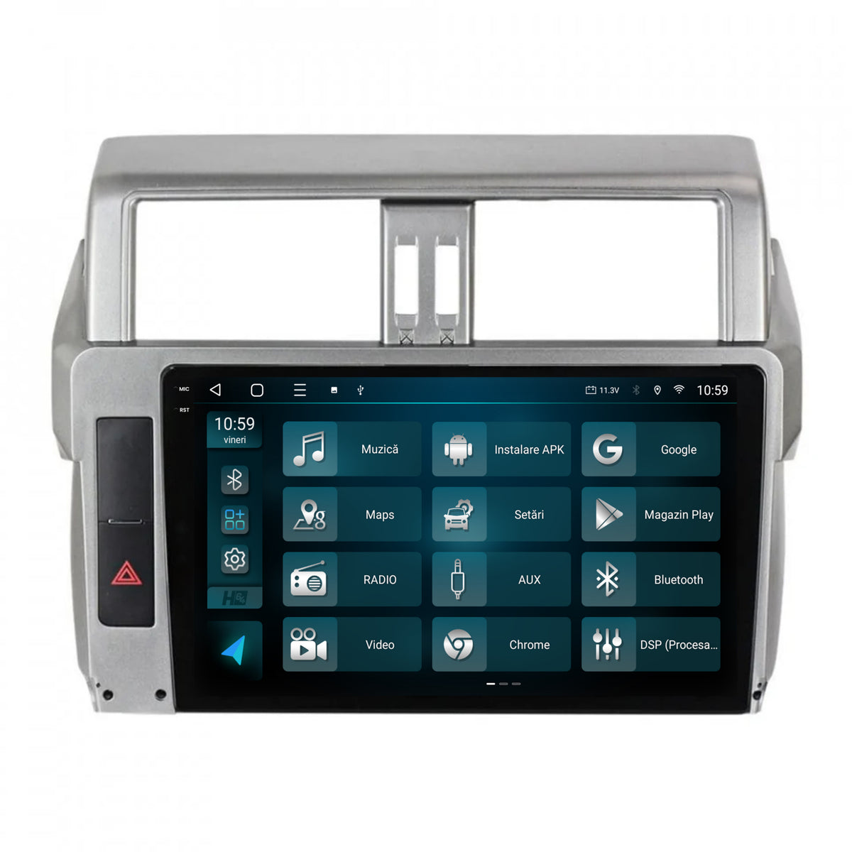 Navigatie 2K HUB64 Toyota Land Cruiser / Prado J150 (2013-2017), 4GB RAM, Android, Octacore, Slot Sim 4G, DSP, GPS, Wi-FI, Carplay, Android Auto, USB, Bluetooth, Waze, Touchscreen, 10.36 Inch