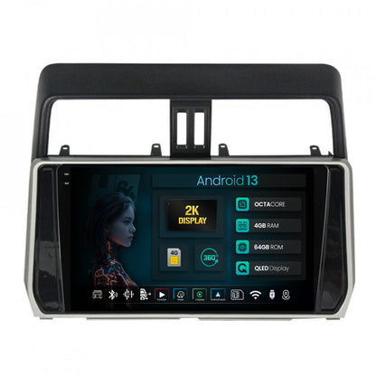 Navigatie 2K HUB64 Toyota Land Cruiser / Prado J150 (2018+), 4GB RAM, Android, Octacore, Slot Sim 4G, DSP, GPS, Wi-FI, Carplay, Android Auto, USB, Bluetooth, Waze, Touchscreen, 10.36 Inch