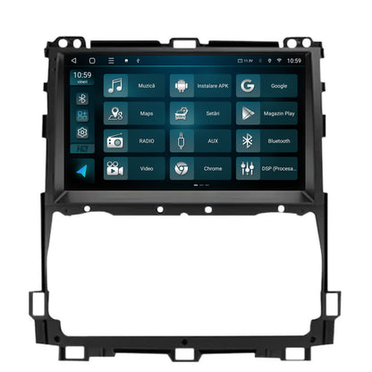 Navigatie 2K HUB64 Toyota Prado J120 (2002-2010), 4GB RAM, Android, Octacore, Slot Sim 4G, DSP, GPS, Wi-FI, Carplay, Android Auto, USB, Bluetooth, Waze, Touchscreen, 9.5 Inch