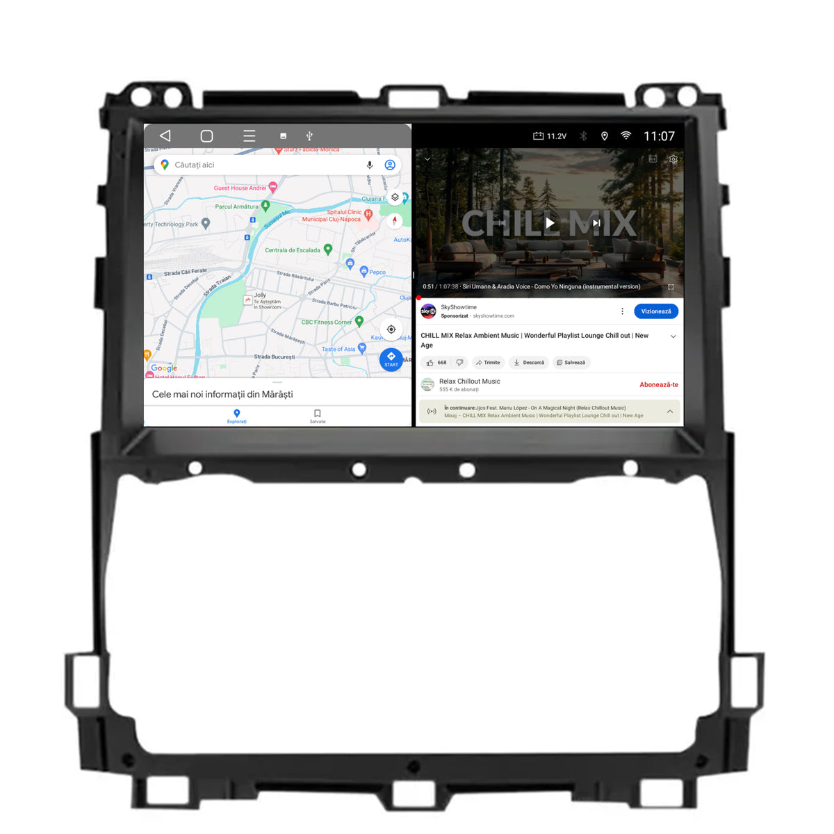 Navigatie 2K HUB64 Toyota Prado J120 (2002-2010), 4GB RAM, Android, Octacore, Slot Sim 4G, DSP, GPS, Wi-FI, Carplay, Android Auto, USB, Bluetooth, Waze, Touchscreen, 9.5 Inch