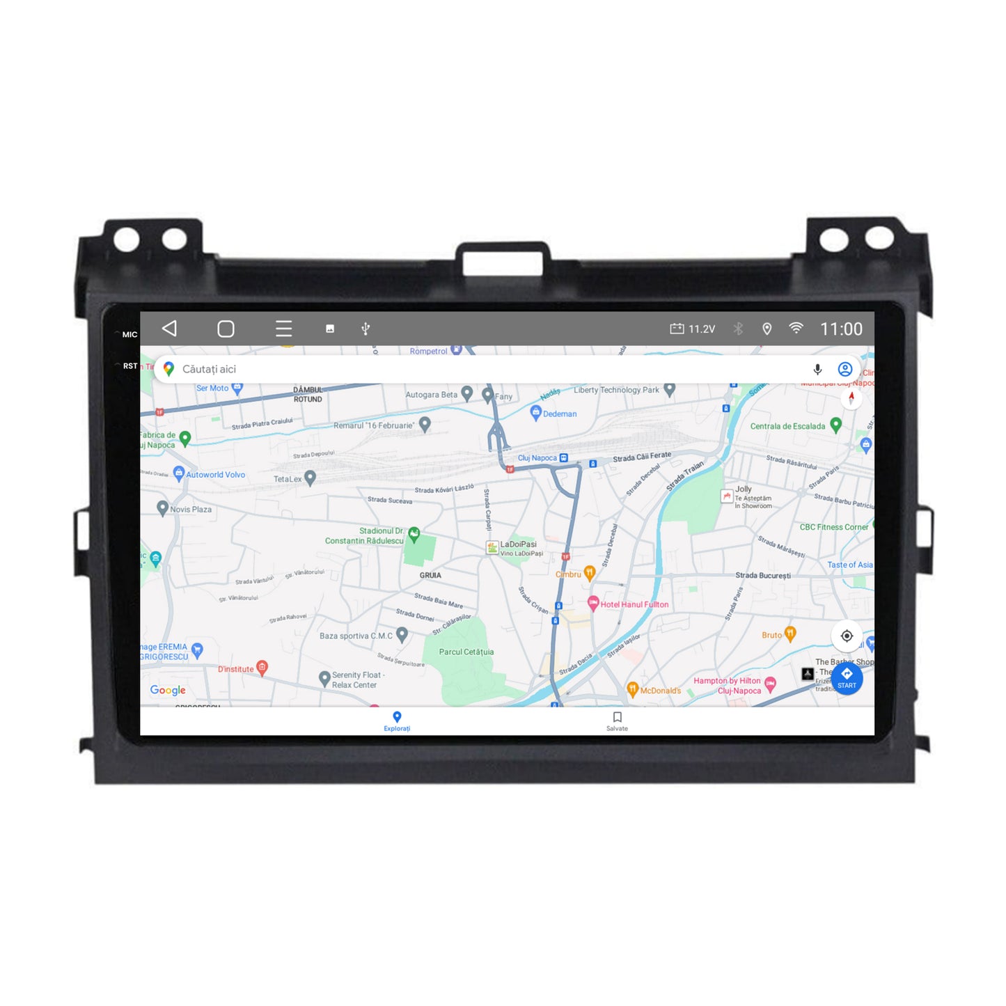 Navigatie 2K HUB64 Toyota Prado J120 (2002-2010), 8GB RAM, Android, Octacore, Slot Sim 4G, DSP, GPS, Wi-FI, Carplay, Android Auto, USB, Bluetooth, Waze, Touchscreen, 9.5 Inch