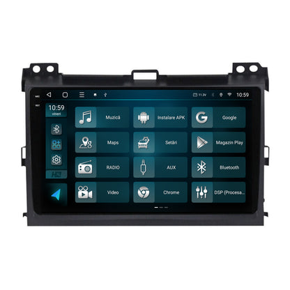 Navigatie 2K HUB64 Toyota Prado J120 (2002-2010), 8GB RAM, Android, Octacore, Slot Sim 4G, DSP, GPS, Wi-FI, Carplay, Android Auto, USB, Bluetooth, Waze, Touchscreen, 9.5 Inch