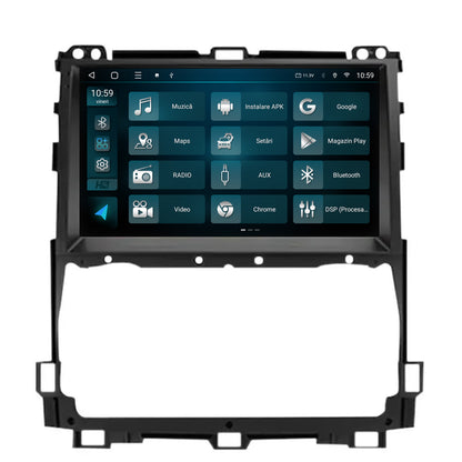 Navigatie 2K HUB64 Toyota Prado J120 (2002-2010), 8GB RAM, Android, Octacore, Slot Sim 4G, DSP, GPS, Wi-FI, Carplay, Android Auto, USB, Bluetooth, Waze, Touchscreen, 9.5 Inch