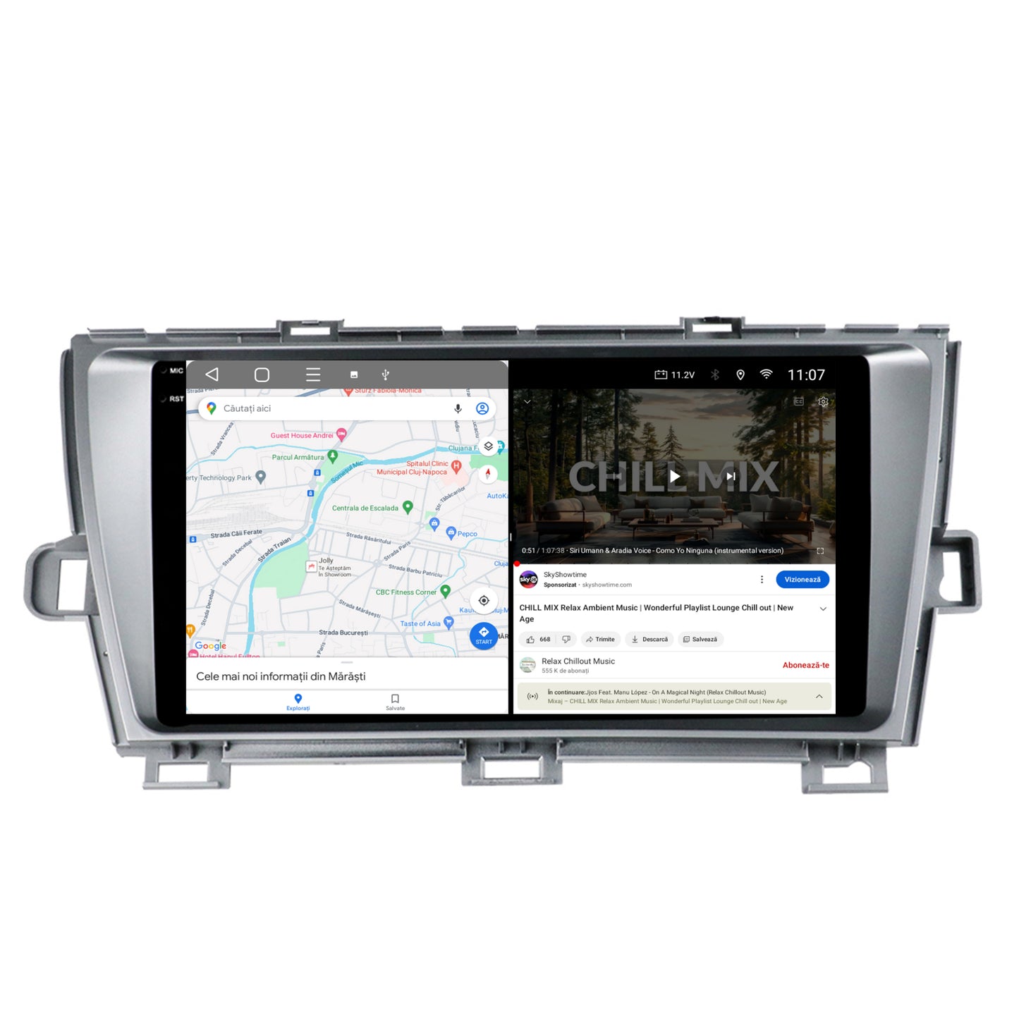 Navigatie 2K HUB64 Toyota Prius (2009-2014), 8GB RAM, Android, Octacore, Slot Sim 4G, DSP, GPS, Wi-FI, Carplay, Android Auto, USB, Bluetooth, Waze, Touchscreen, 9.5 Inch