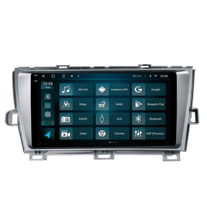 Navigatie 2K HUB64 Toyota Prius (2009-2014), 8GB RAM, Android, Octacore, Slot Sim 4G, DSP, GPS, Wi-FI, Carplay, Android Auto, USB, Bluetooth, Waze, Touchscreen, 9.5 Inch