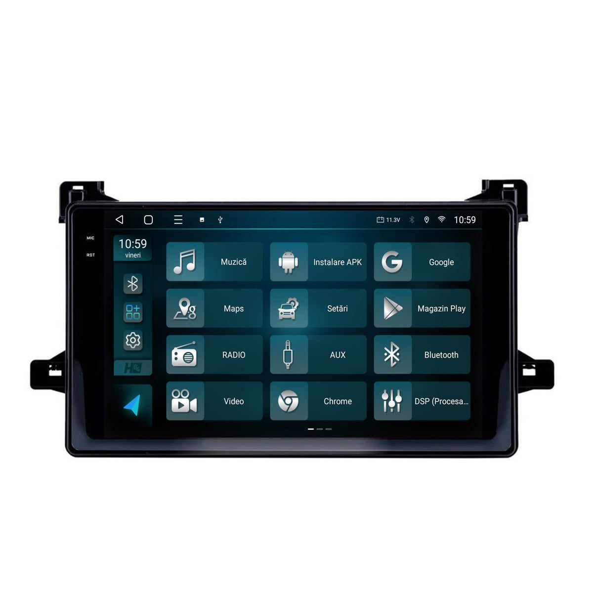 Navigatie 2K HUB64 Toyota Prius (2015+), 4GB RAM, Android, Octacore, Slot Sim 4G, DSP, GPS, Wi-FI, Carplay, Android Auto, USB, Bluetooth, Waze, Touchscreen, 9.5 Inch