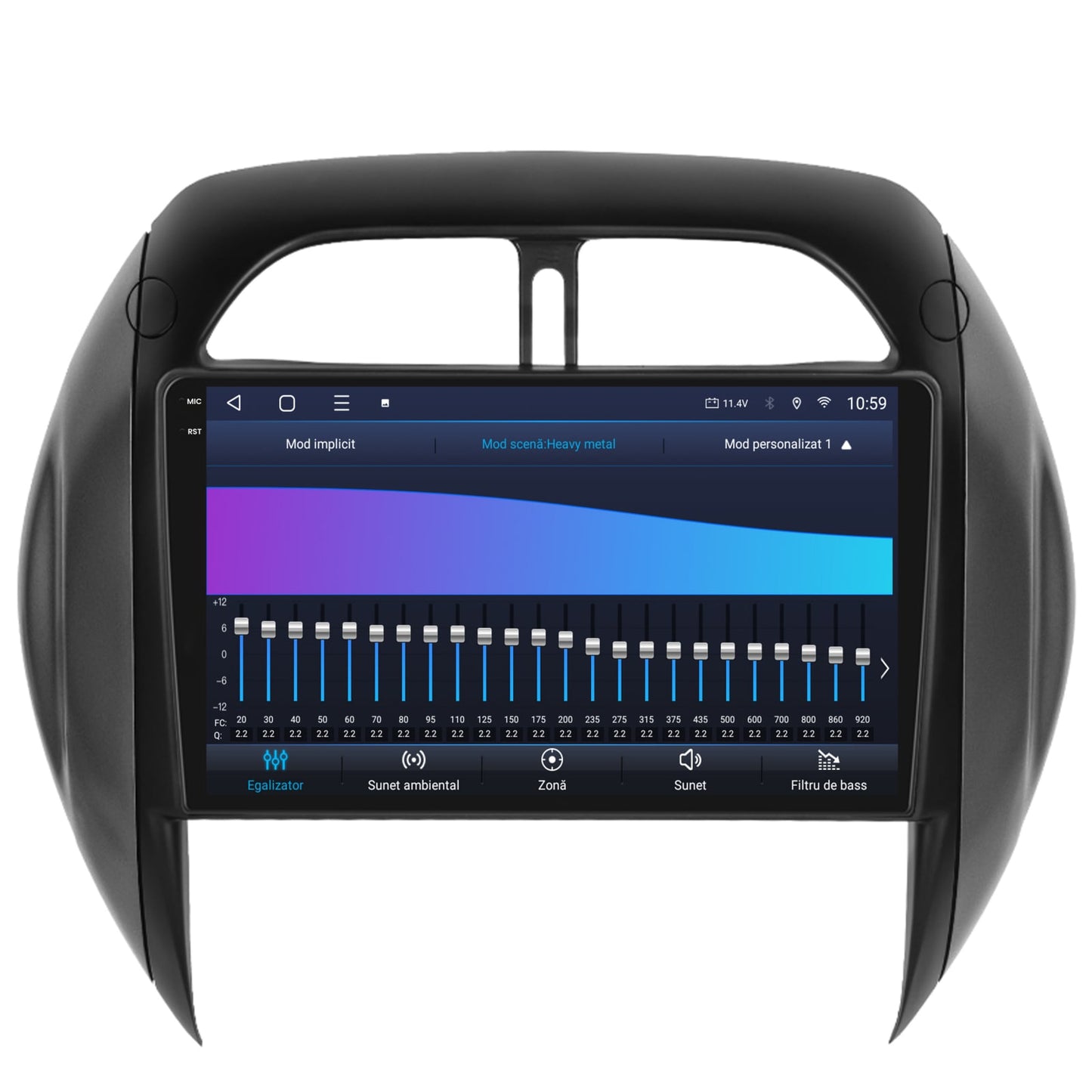 Navigatie 2K HUB64 Toyota RAV4 (2001-2006), 4GB RAM, Android, Octacore, Slot Sim 4G, DSP, GPS, Wi-FI, Carplay, Android Auto, USB, Bluetooth, Waze, Touchscreen, 9.5 Inch