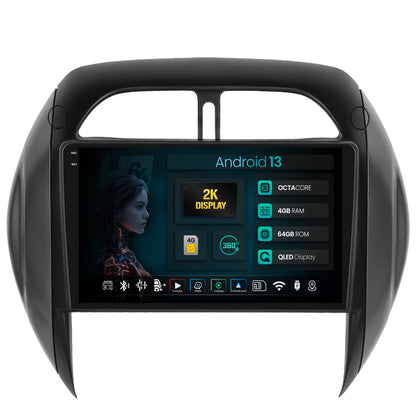Navigatie 2K HUB64 Toyota RAV4 (2001-2006), 4GB RAM, Android, Octacore, Slot Sim 4G, DSP, GPS, Wi-FI, Carplay, Android Auto, USB, Bluetooth, Waze, Touchscreen, 9.5 Inch