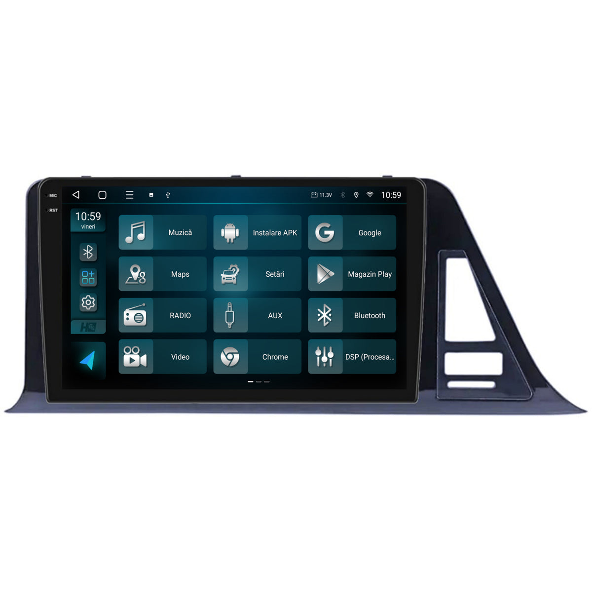 Navigatie 2K HUB64 Toyota CHR (2016-2020), 8GB RAM, Android, Octacore, Slot Sim 4G, DSP, GPS, Wi-FI, Carplay, Android Auto, USB, Bluetooth, Waze, Touchscreen, 9.5 Inch