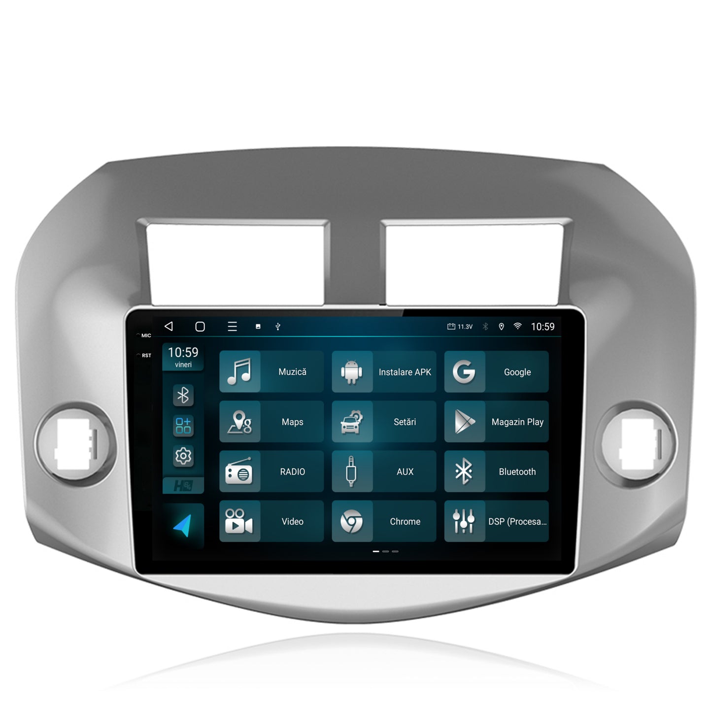 Navigatie 2K HUB64 Toyota RAV4 (2005-2013), 8GB RAM, Android, Octacore, Slot Sim 4G, DSP, GPS, Wi-FI, Carplay, Android Auto, USB, Bluetooth, Waze, Touchscreen, 10.36 Inch