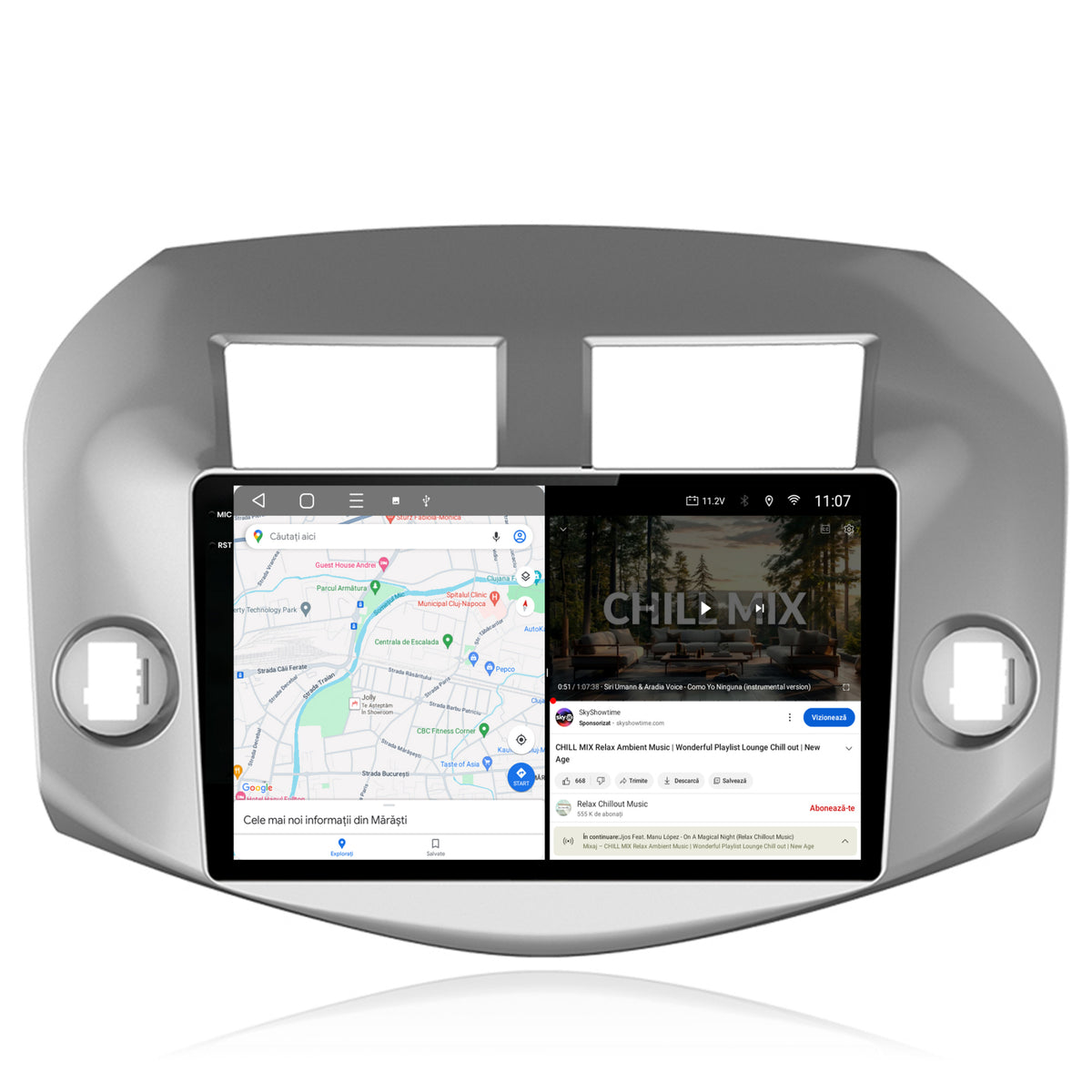 Navigatie 2K HUB64 Toyota RAV4 (2005-2013), 8GB RAM, Android, Octacore, Slot Sim 4G, DSP, GPS, Wi-FI, Carplay, Android Auto, USB, Bluetooth, Waze, Touchscreen, 10.36 Inch