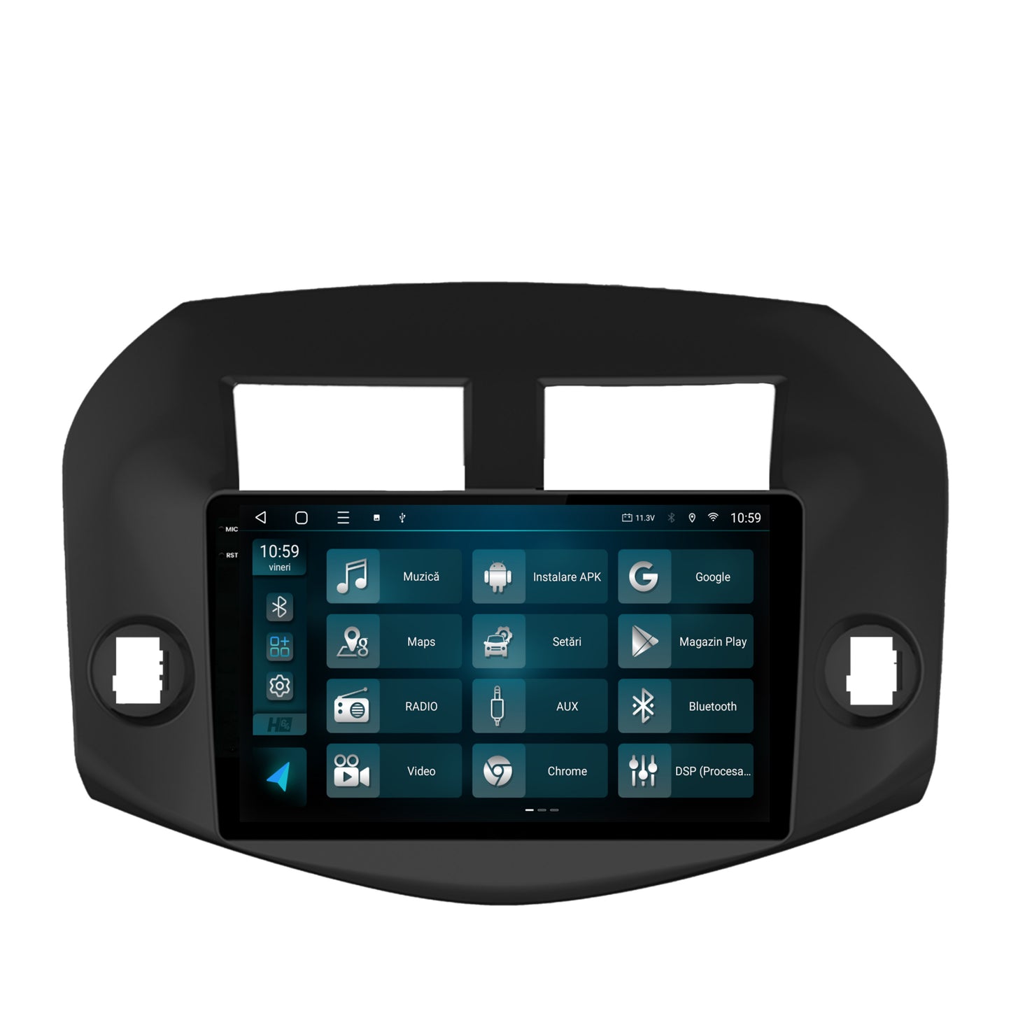 Navigatie 2K HUB64 Toyota RAV4 (2005-2013), 8GB RAM, Android, Octacore, Slot Sim 4G, DSP, GPS, Wi-FI, Carplay, Android Auto, USB, Bluetooth, Waze, Touchscreen, 10.36 Inch