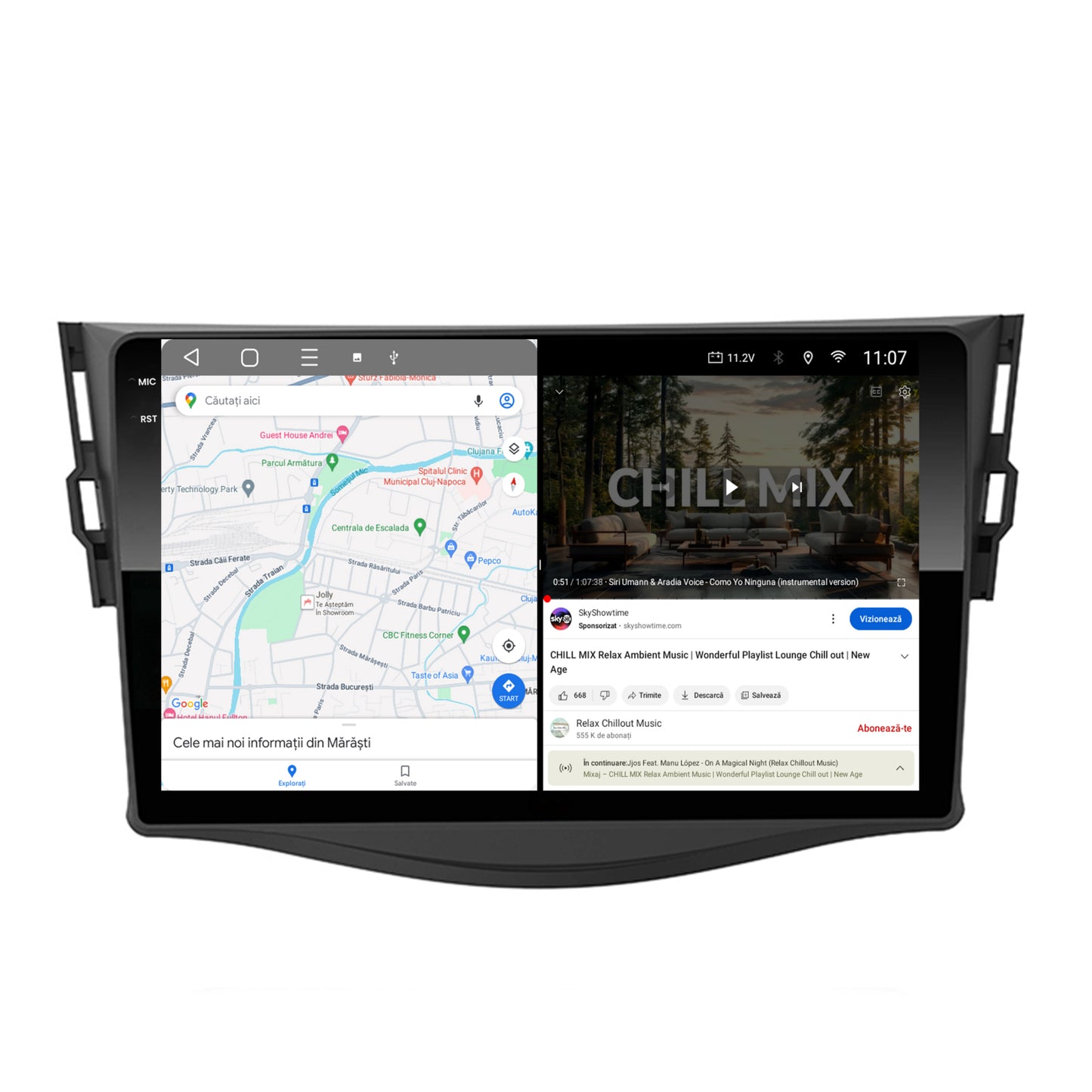Navigatie 2K HUB64 Toyota RAV4 (2006-2013), 4GB RAM, Android, Octacore, Slot Sim 4G, DSP, GPS, Wi-FI, Carplay, Android Auto, USB, Bluetooth, Waze, Touchscreen, 9.5 Inch