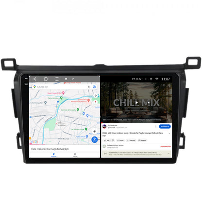 Navigatie 2K HUB64 Toyota RAV4 (2013-2018), 4GB RAM, Android, Octacore, Slot Sim 4G, DSP, GPS, Wi-FI, Carplay, Android Auto, USB, Bluetooth, Waze, Touchscreen, 9.5 Inch