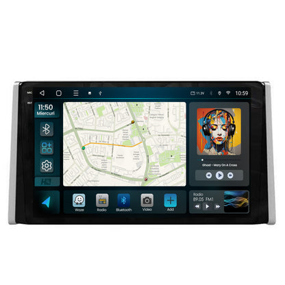 Navigatie 2K HUB64 Toyota RAV4 (2018+), 4GB RAM, Android, Octacore, Slot Sim 4G, DSP, GPS, Wi-FI, Carplay, Android Auto, USB, Bluetooth, Waze, Touchscreen, 9.5 Inch