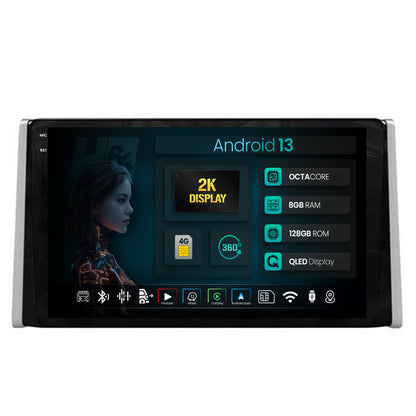 Navigatie 2K HUB64 Toyota RAV4 (2018+), 8GB RAM, Android, Octacore, Slot Sim 4G, DSP, GPS, Wi-FI, Carplay, Android Auto, USB, Bluetooth, Waze, Touchscreen, 9.5 Inch