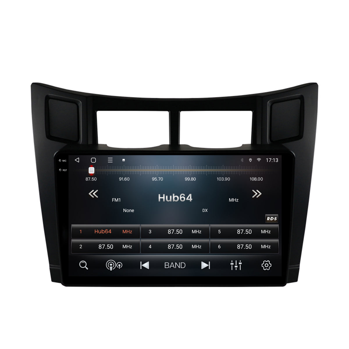 Navigatie 2K HUB64 Toyota Yaris (2005-2012), 4GB RAM, Android, Octacore, Slot Sim 4G, DSP, GPS, Wi-FI, Carplay, Android Auto, USB, Bluetooth, Waze, Touchscreen, 9.5 Inch