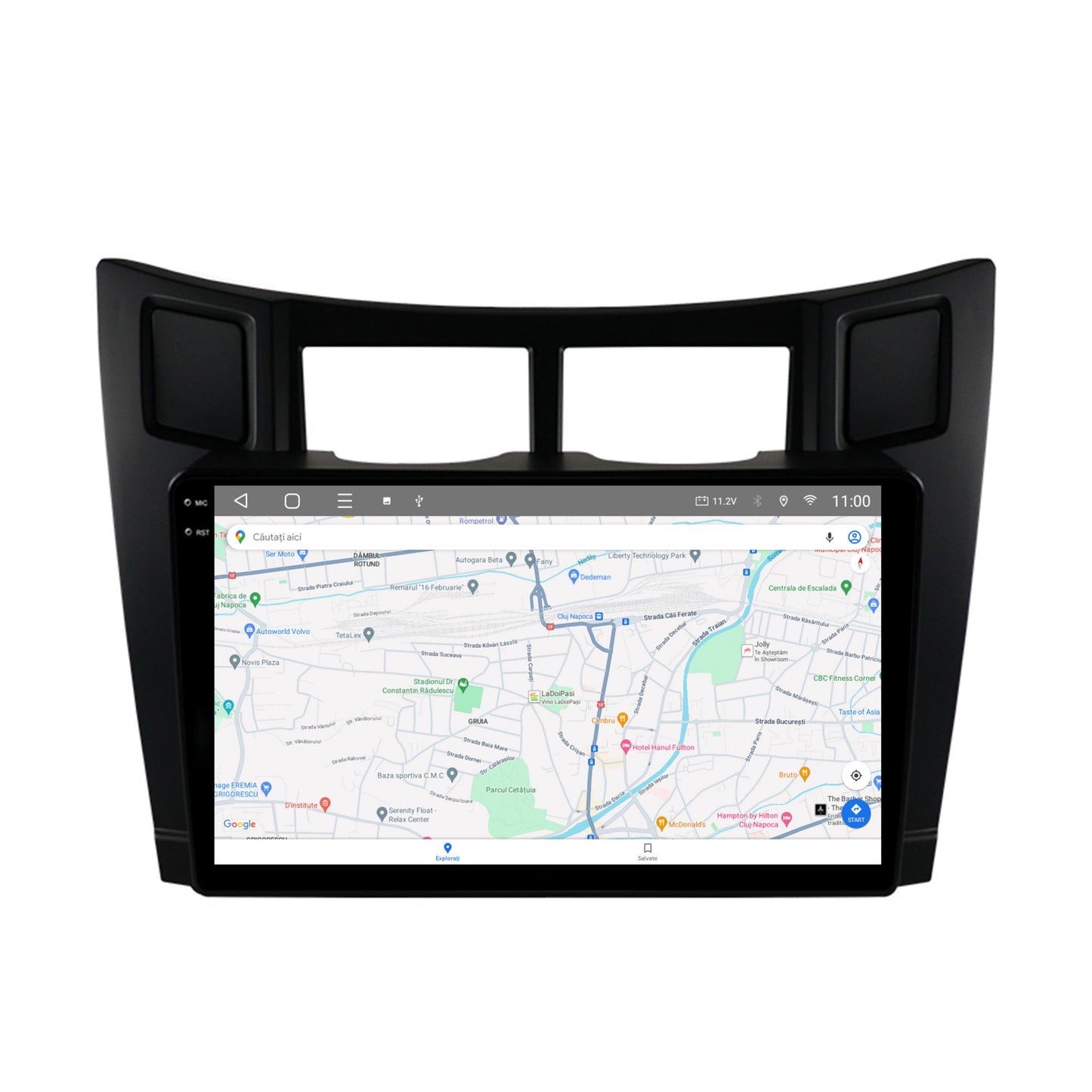 Navigatie 2K HUB64 Toyota Yaris (2005-2012), 4GB RAM, Android, Octacore, Slot Sim 4G, DSP, GPS, Wi-FI, Carplay, Android Auto, USB, Bluetooth, Waze, Touchscreen, 9.5 Inch