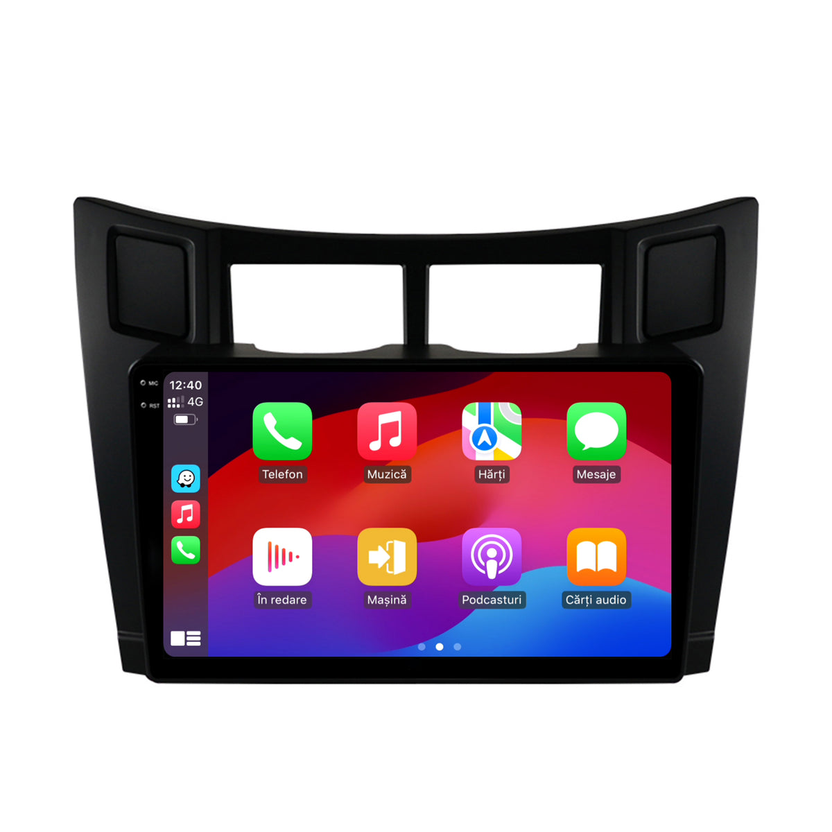 Navigatie 2K HUB64 Toyota Yaris (2005-2012), 8GB RAM, Android, Octacore, Slot Sim 4G, DSP, GPS, Wi-FI, Carplay, Android Auto, USB, Bluetooth, Waze, Touchscreen, 9.5 Inch