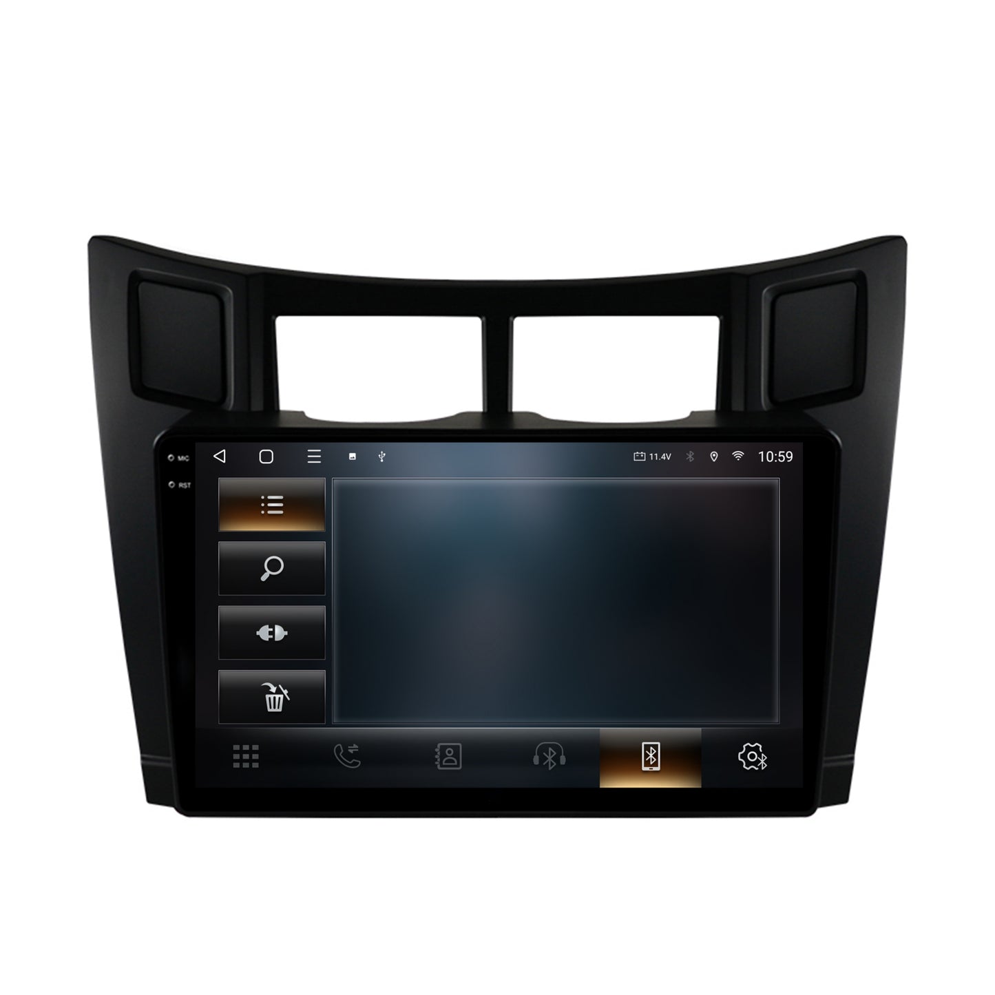 Navigatie 2K HUB64 Toyota Yaris (2005-2012), 8GB RAM, Android, Octacore, Slot Sim 4G, DSP, GPS, Wi-FI, Carplay, Android Auto, USB, Bluetooth, Waze, Touchscreen, 9.5 Inch