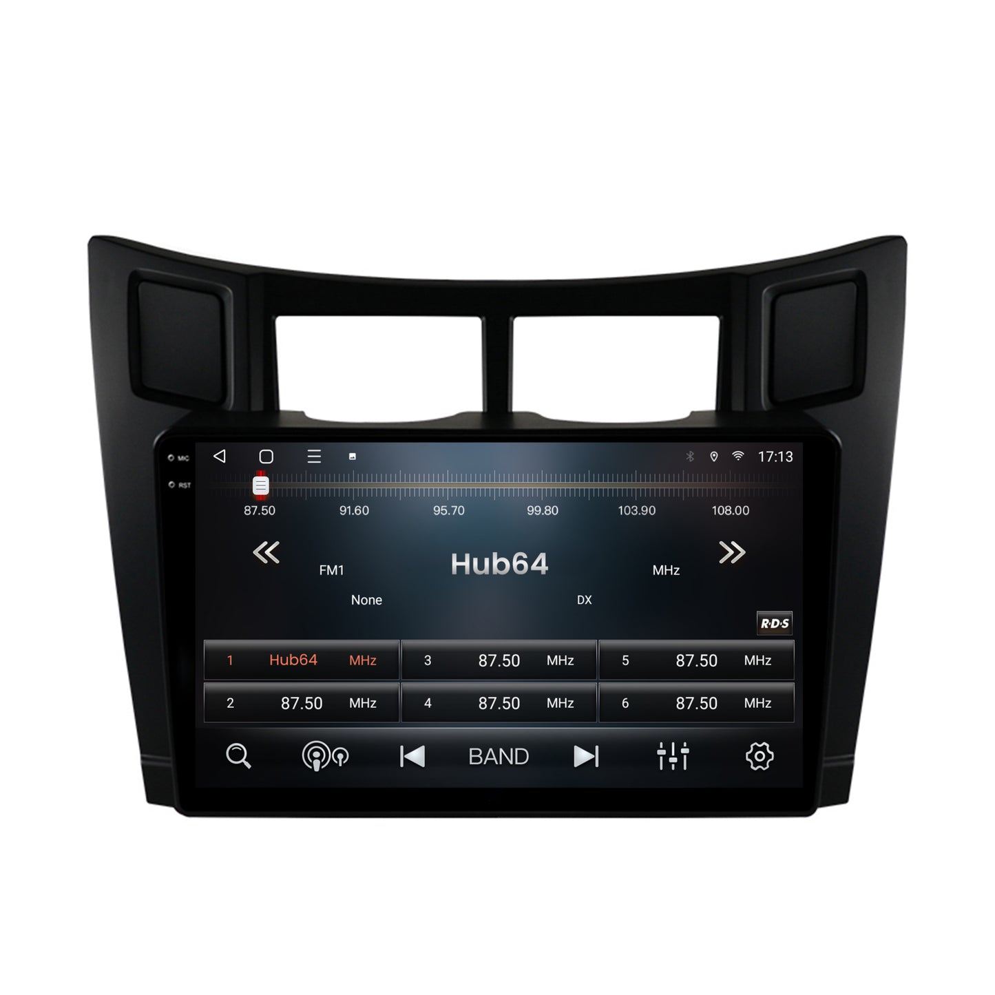 Navigatie 2K HUB64 Toyota Yaris (2005-2012), 8GB RAM, Android, Octacore, Slot Sim 4G, DSP, GPS, Wi-FI, Carplay, Android Auto, USB, Bluetooth, Waze, Touchscreen, 9.5 Inch