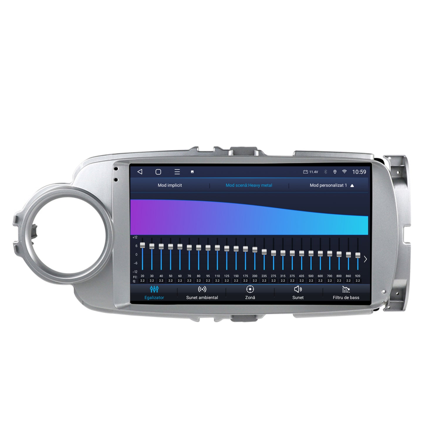 Navigatie 2K HUB64 Toyota Yaris (2010-2018), 4GB RAM, Android, Octacore, Slot Sim 4G, DSP, GPS, Wi-FI, Carplay, Android Auto, USB, Bluetooth, Waze, Touchscreen, 9.5 Inch