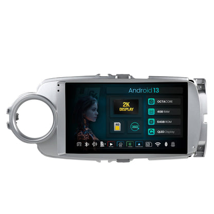 Navigatie 2K HUB64 Toyota Yaris (2010-2018), 4GB RAM, Android, Octacore, Slot Sim 4G, DSP, GPS, Wi-FI, Carplay, Android Auto, USB, Bluetooth, Waze, Touchscreen, 9.5 Inch