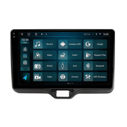 Navigatie 2K HUB64 Toyota Yaris (2020+), 4GB RAM, Android, Octacore, Slot Sim 4G, DSP, GPS, Wi-FI, Carplay, Android Auto, USB, Bluetooth, Waze, Touchscreen, 10.36 Inch