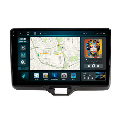 Navigatie 2K HUB64 Toyota Yaris (2020+), 8GB RAM, Android, Octacore, Slot Sim 4G, DSP, GPS, Wi-FI, Carplay, Android Auto, USB, Bluetooth, Waze, Touchscreen, 10.36 Inch