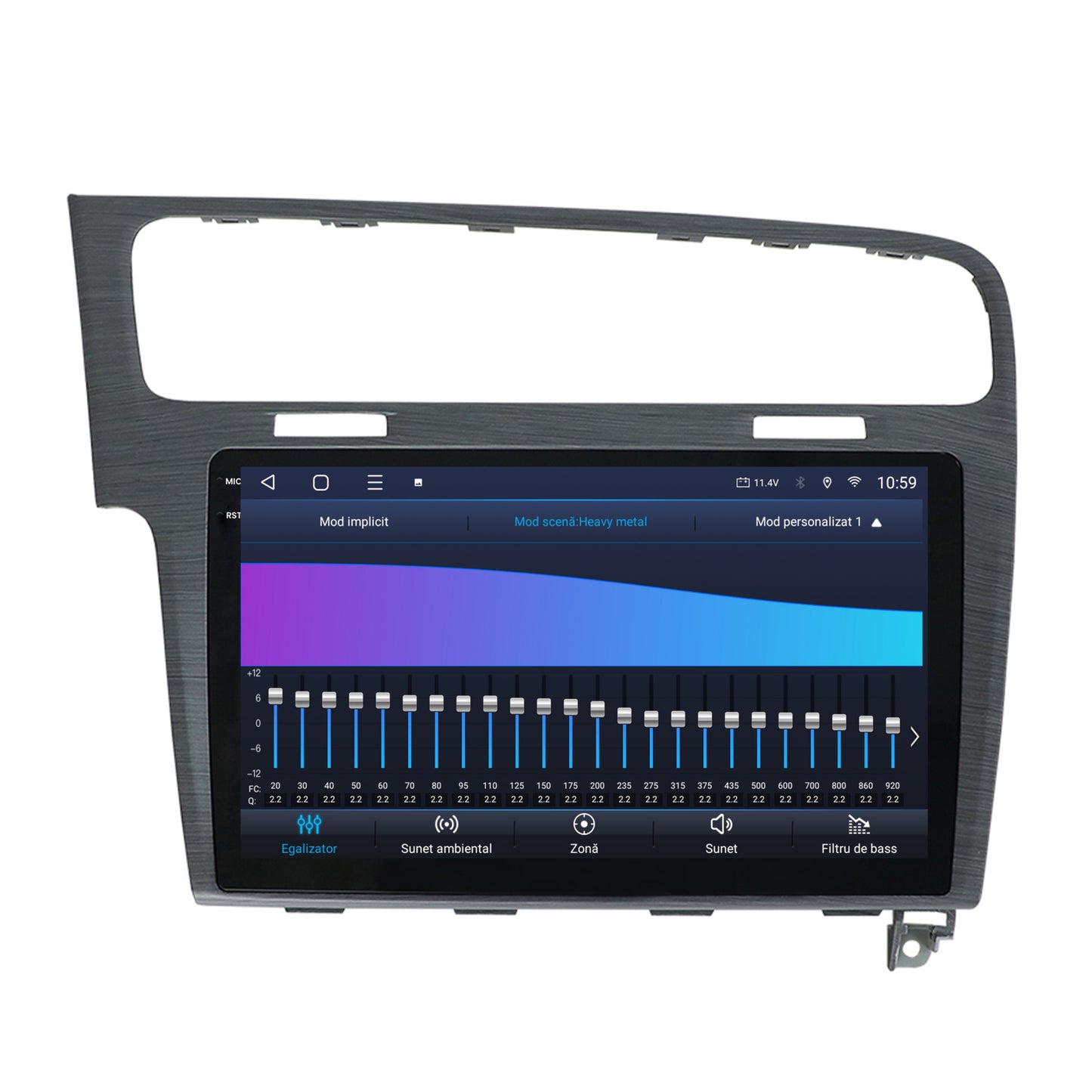 Navigatie 2K HUB64 Volkswagen Golf 7, 4GB RAM, Android, Octacore, Slot Sim 4G, DSP, GPS, Wi-FI, Carplay, Android Auto, USB, Bluetooth, Waze, Touchscreen, 10.36 Inch