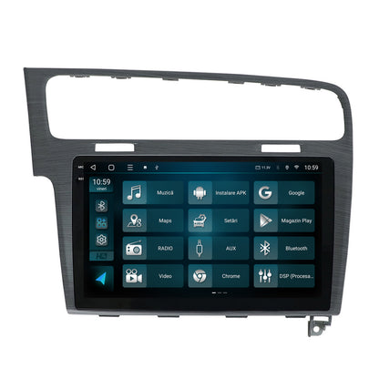 Navigatie 2K HUB64 Volkswagen Golf 7, 4GB RAM, Android, Octacore, Slot Sim 4G, DSP, GPS, Wi-FI, Carplay, Android Auto, USB, Bluetooth, Waze, Touchscreen, 10.36 Inch