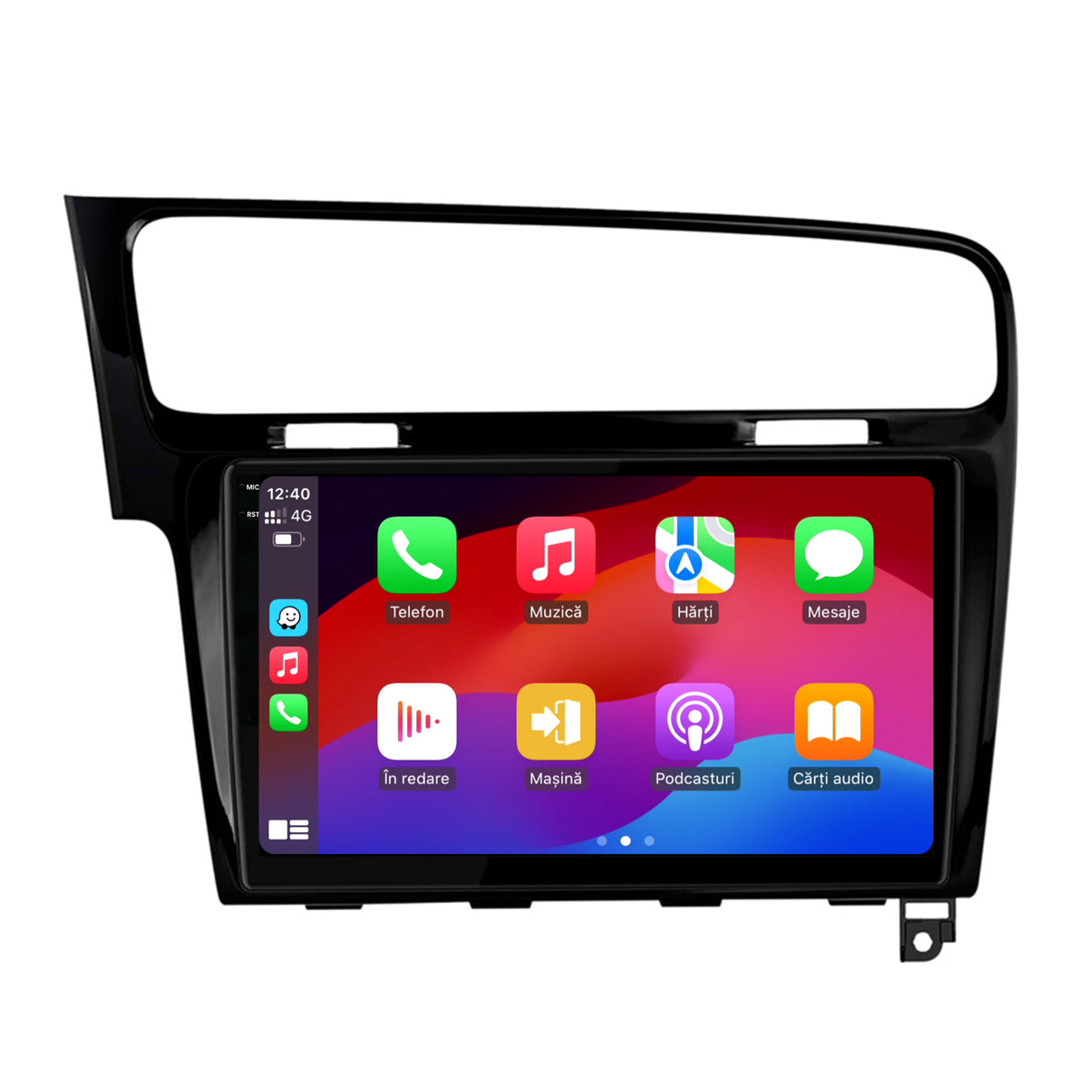 Navigatie 2K HUB64 Volkswagen Golf 7, 4GB RAM, Android, Octacore, Slot Sim 4G, DSP, GPS, Wi-FI, Carplay, Android Auto, USB, Bluetooth, Waze, Touchscreen, 10.36 Inch