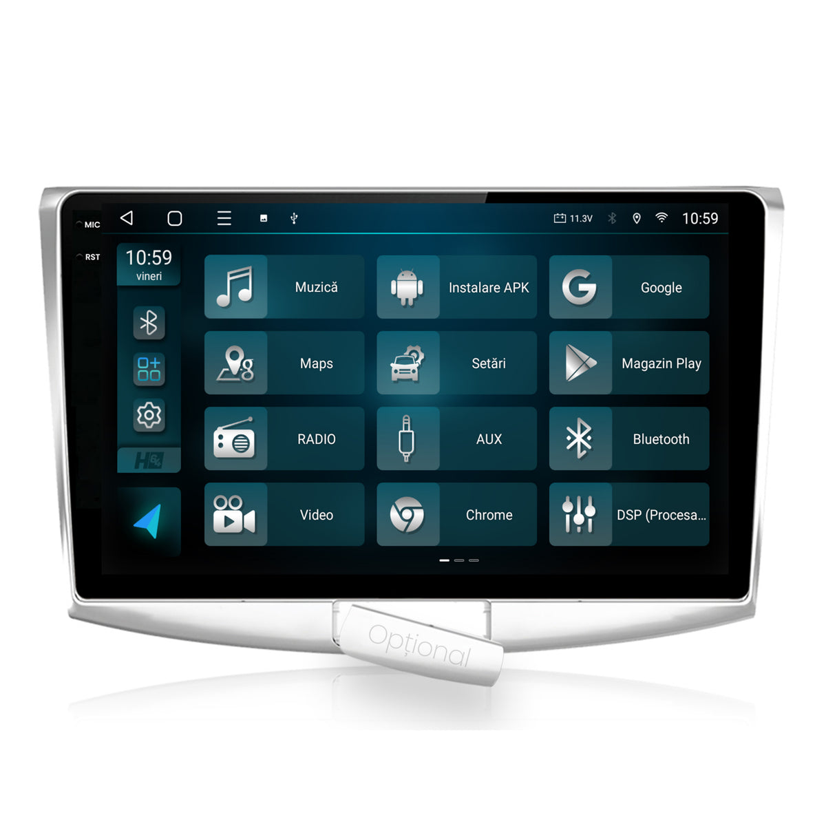 Navigatie 2K HUB64 Volkswagen Passat B6 / B7 / CC, 8GB RAM, Android, Octacore, Slot Sim 4G, DSP, GPS, Wi-FI, Carplay, Android Auto, USB, Bluetooth, Waze, Touchscreen, 10.36 Inch