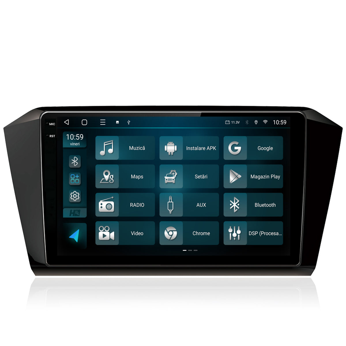 Navigatie 2K HUB64 Volkswagen Passat B8, 4GB RAM, Android, Octacore, Slot Sim 4G, DSP, GPS, Wi-FI, Carplay, Android Auto, USB, Bluetooth, Waze, Touchscreen, 10.36 Inch