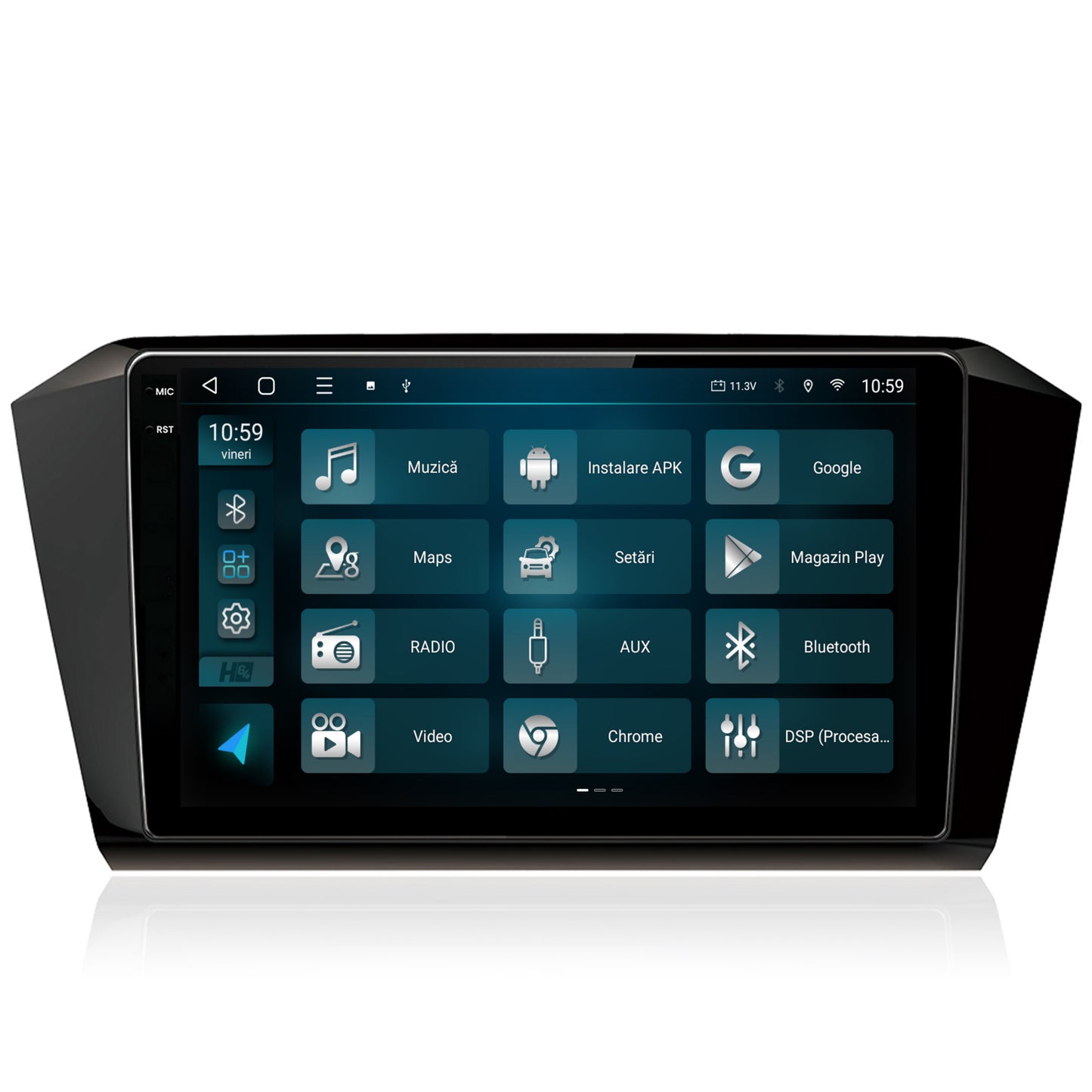 Navigatie 2K HUB64 Volkswagen Passat B8, 8GB RAM, Android, Octacore, Slot Sim 4G, DSP, GPS, Wi-FI, Carplay, Android Auto, USB, Bluetooth, Waze, Touchscreen, 10.36 Inch