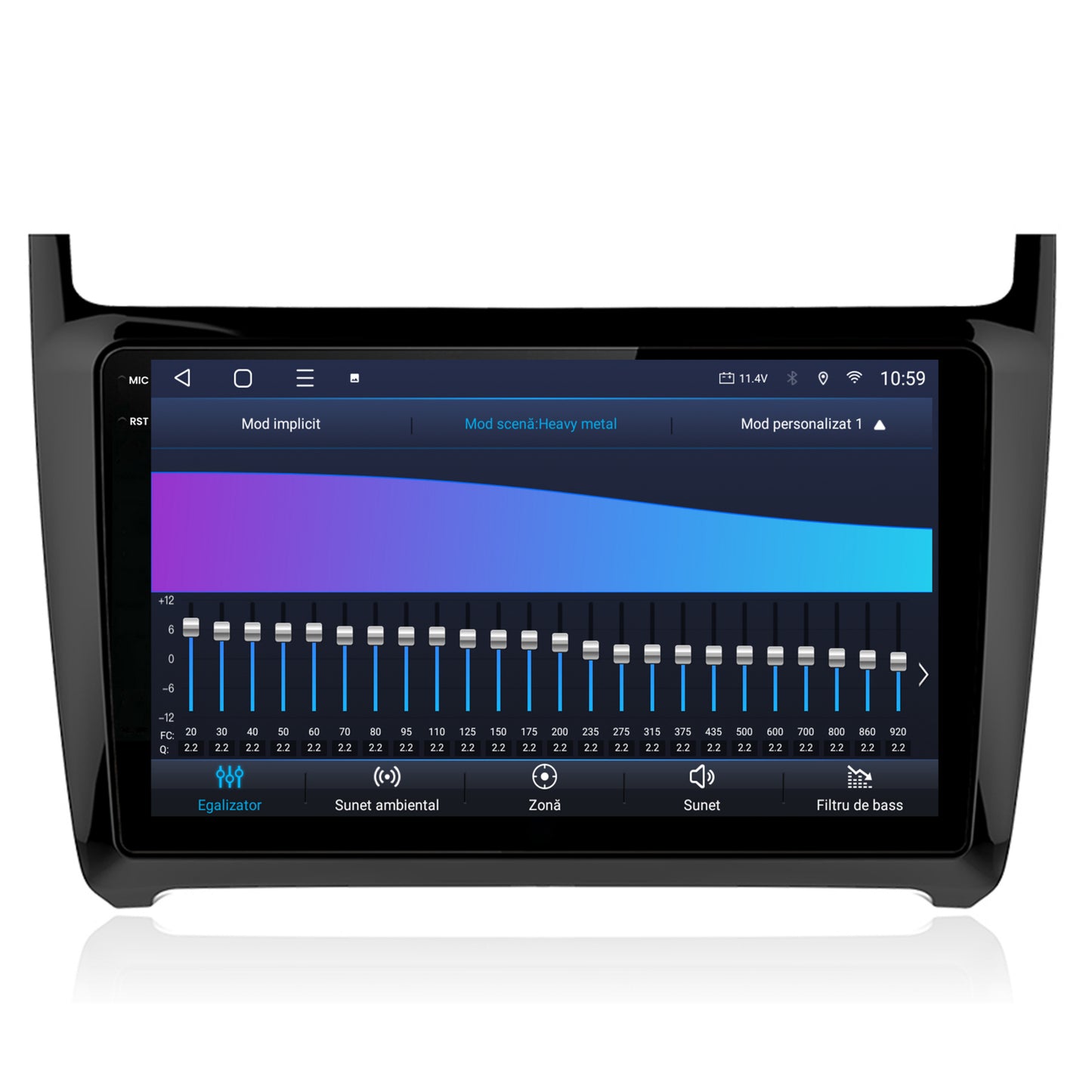 Navigatie 2K HUB64 Volkswagen Polo (2014+), 4GB RAM, Android, Octacore, Slot Sim 4G, DSP, GPS, Wi-FI, Carplay, Android Auto, USB, Bluetooth, Waze, Touchscreen, 9.5 Inch