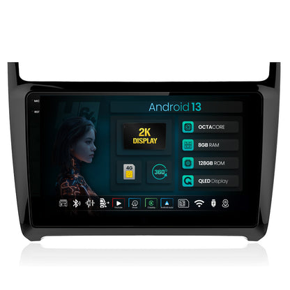 Navigatie 2K HUB64 Volkswagen Polo (2014+), 8GB RAM, Android, Octacore, Slot Sim 4G, DSP, GPS, Wi-FI, Carplay, Android Auto, USB, Bluetooth, Waze, Touchscreen, 9.5 Inch